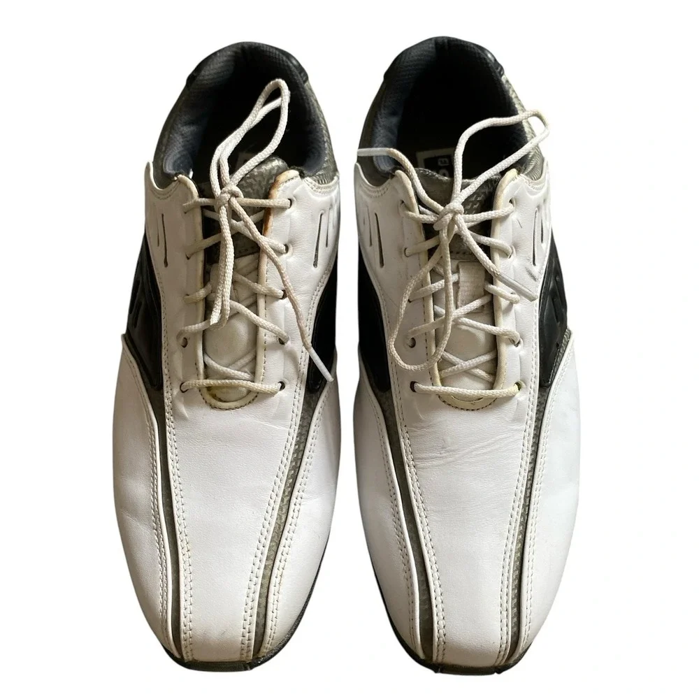FootJoy Street Golf Shoes Mens 8M EU 40 White Black Leather Waterproof